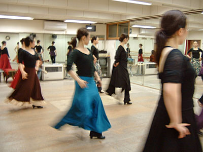 小角典子フラメンコ舞踊研究所 レッスン風景
